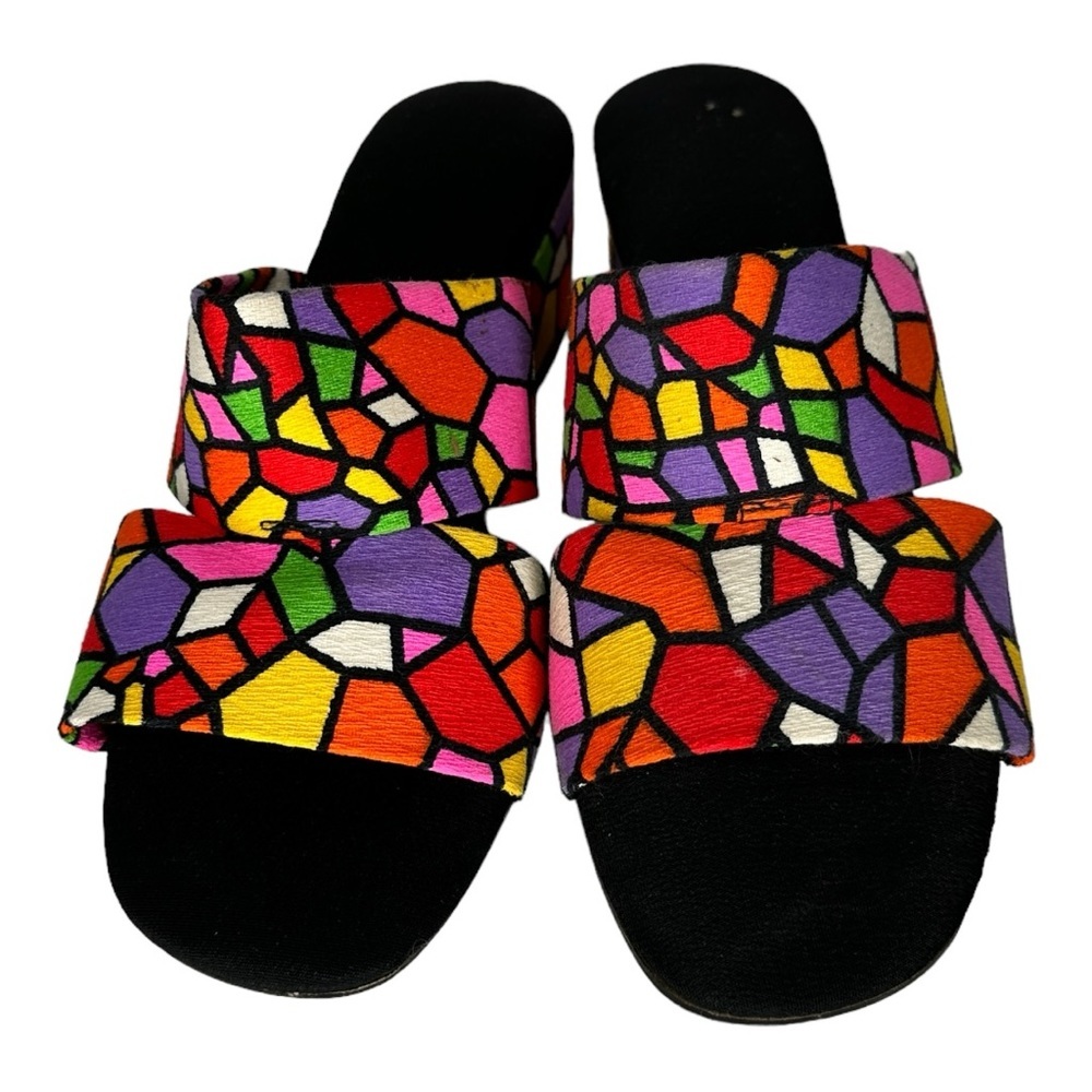 Vintage Color Block Heels with Box - Picture 2 of 7